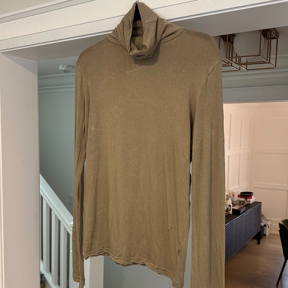 Mijeong Park Lightweight Beige Long Sleeve Roll Neck Top - Size L - Picture 3 of 12